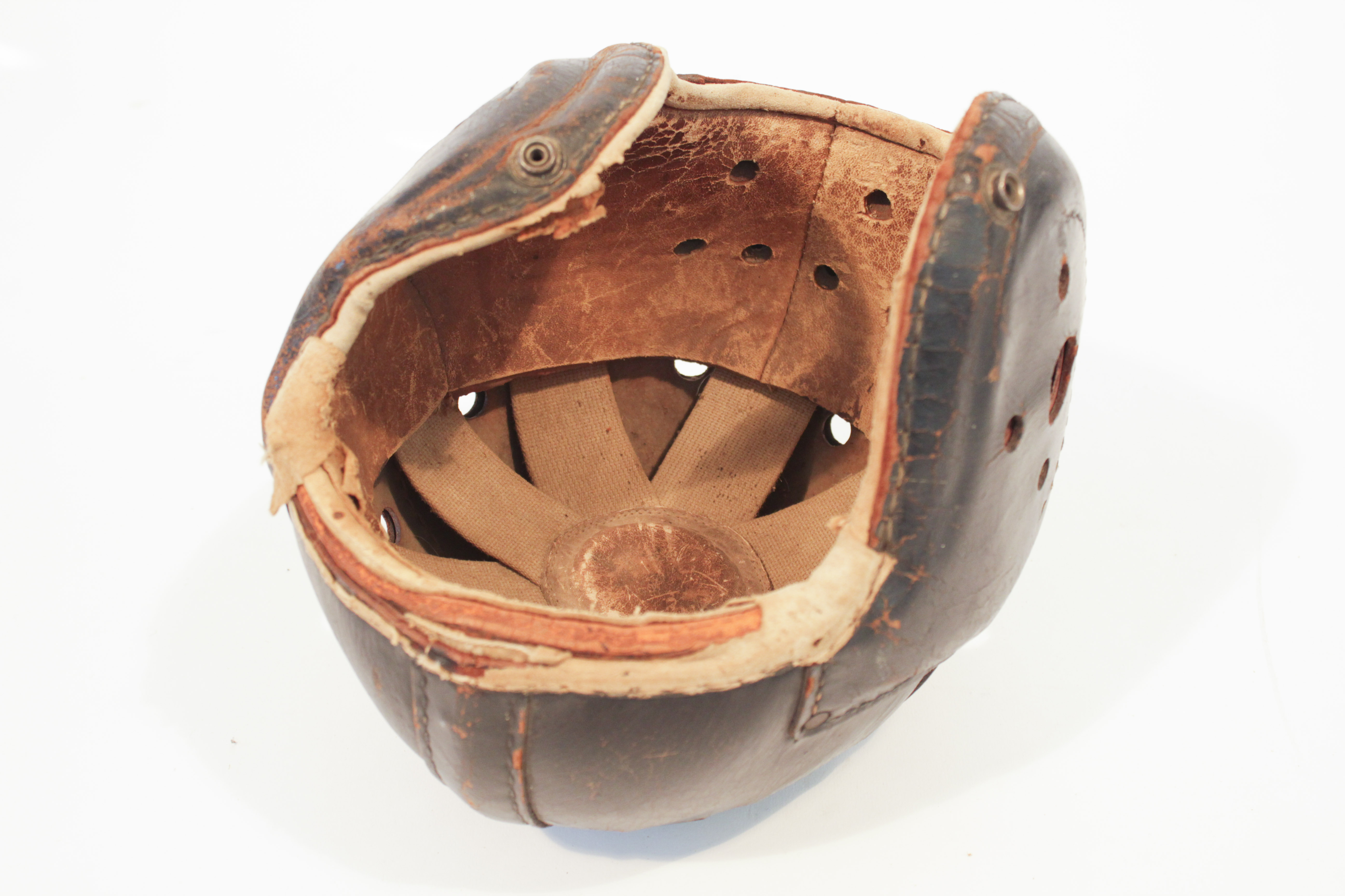Vintage Leather Football Helmet