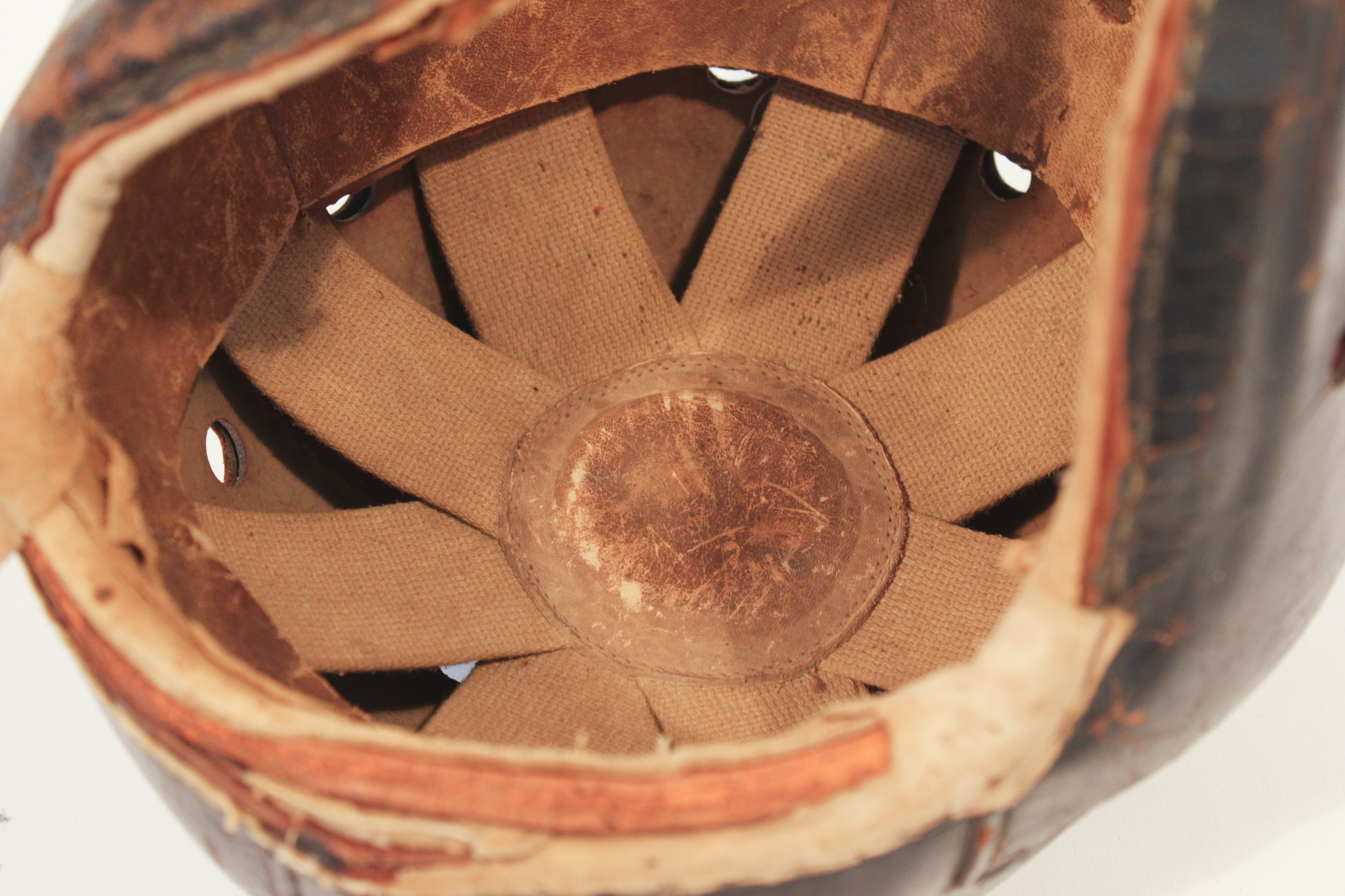 Vintage Leather Football Helmet