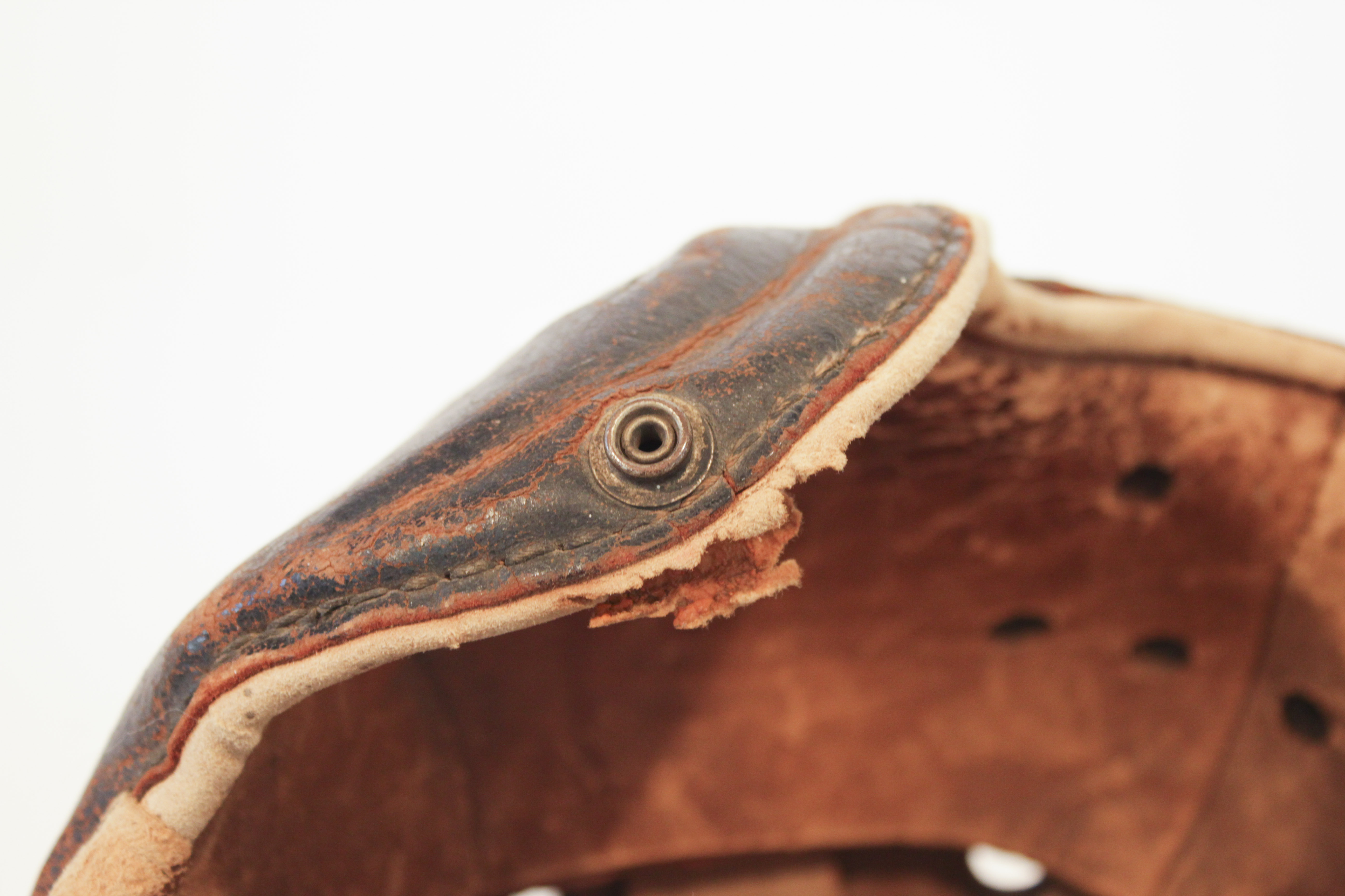 Vintage Leather Football Helmet