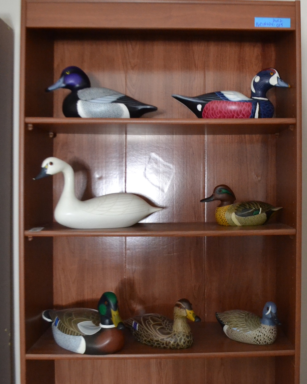Collection Of Eleven Hand Painted Duck Decoys By Rebecca Barker