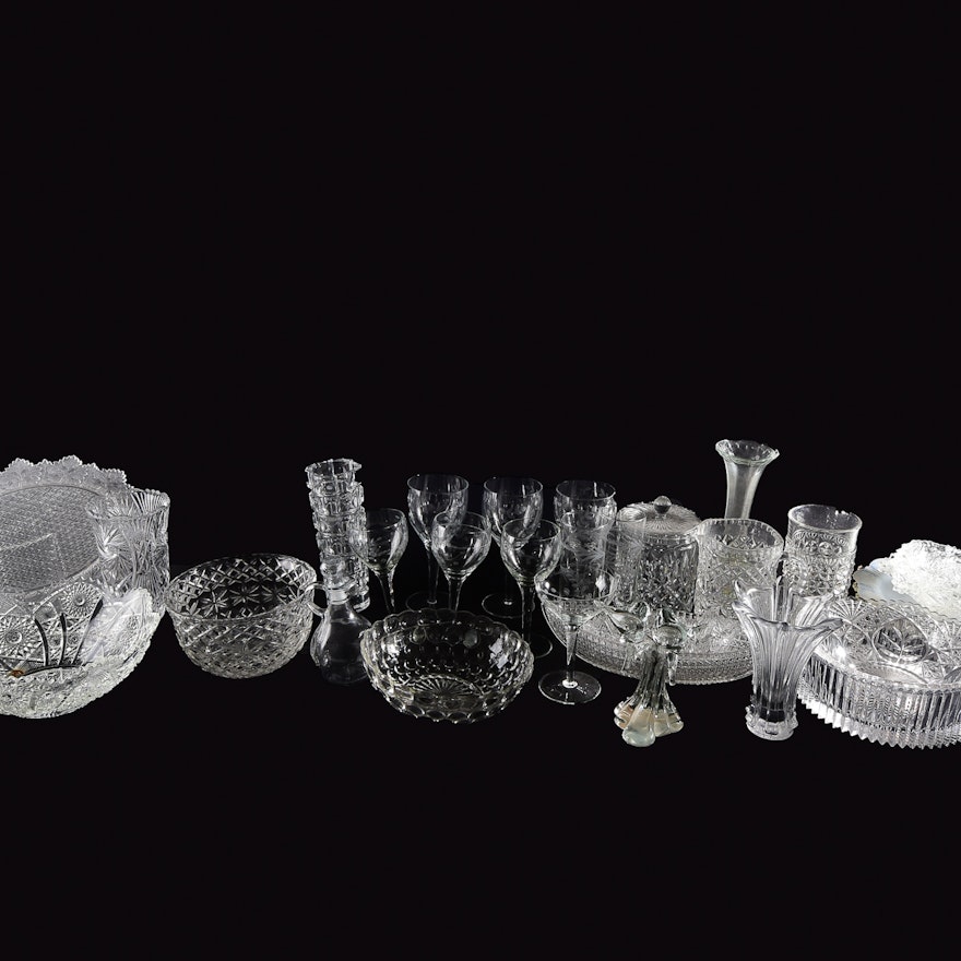 Generous Assortment of Pressed Glass