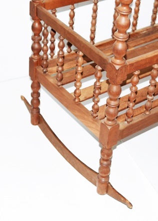 Antique Jenny Lind Four Poster Rocking Crib