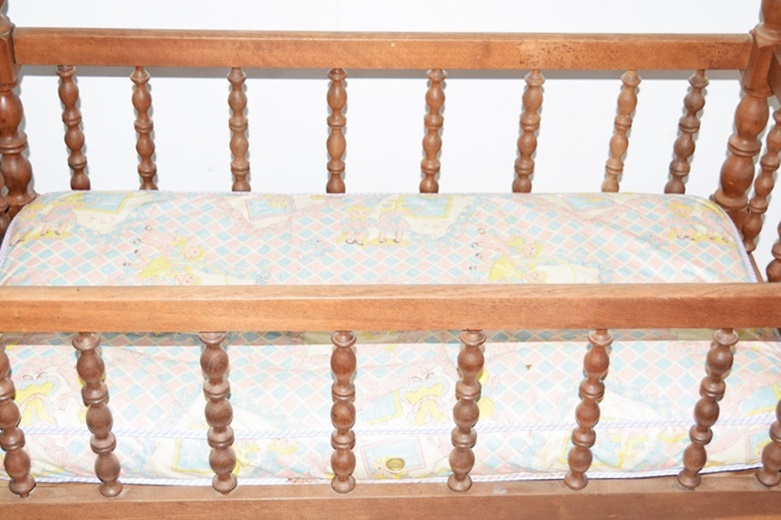Antique Jenny Lind Four Poster Rocking Crib