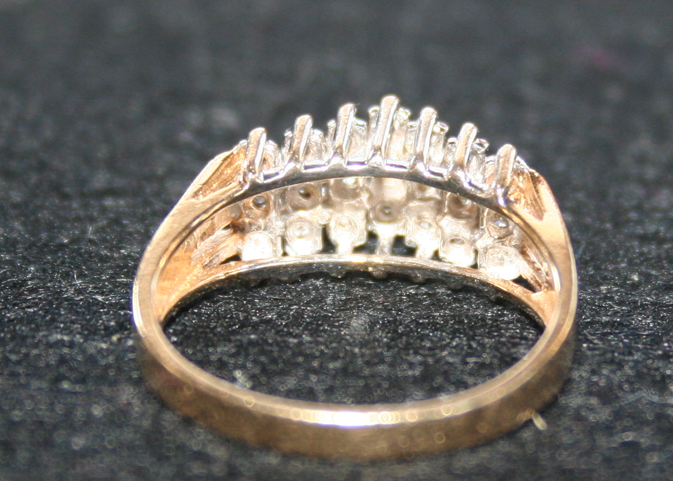 10K Yellow Gold Diamond Cluster Ring