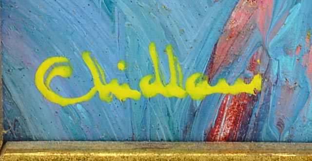 Paul Chidlaw Original Oil on Board Landscape with Figures