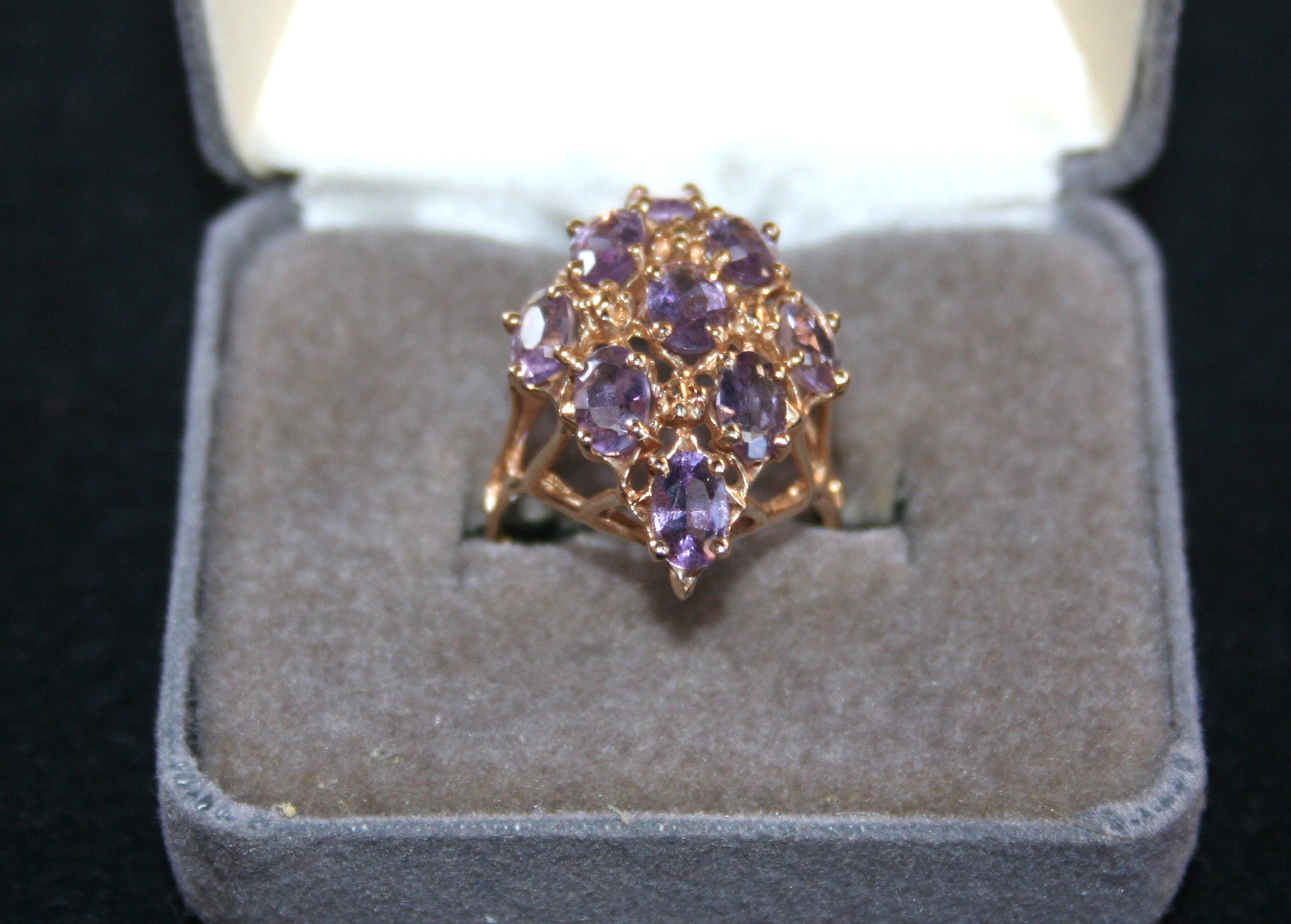 10K Yellow Gold and Amethyst Ring