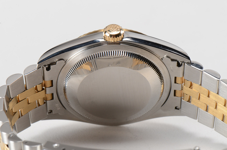 Men's Rolex Perpetual DateJust 18k Gold and Steel Black Automatic