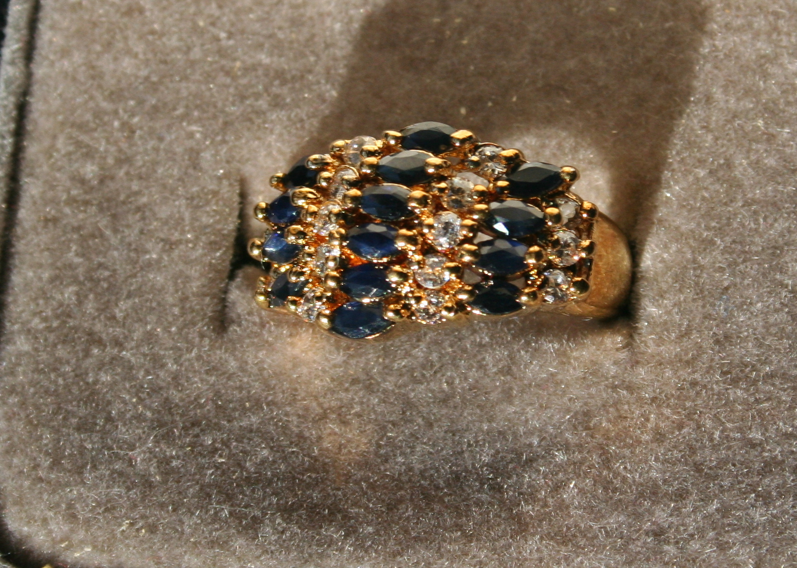 Sapphire and Cubic Zirconia Ring
