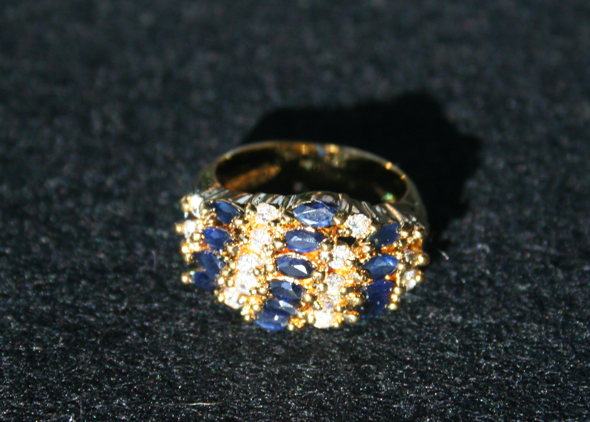 Sapphire and Cubic Zirconia Ring