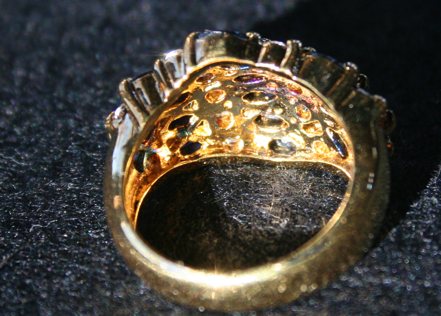 Sapphire and Cubic Zirconia Ring