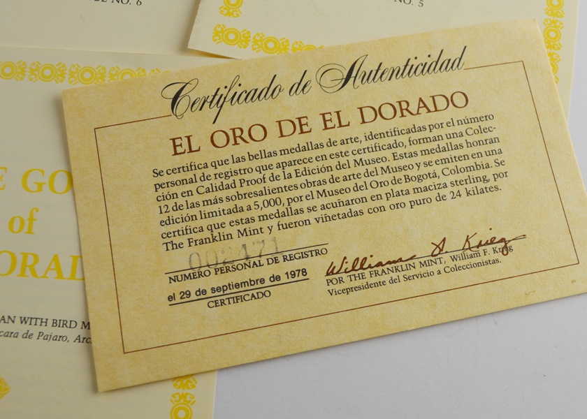 "The Gold of El Dorado" Coin Collection By The Franklin Mint