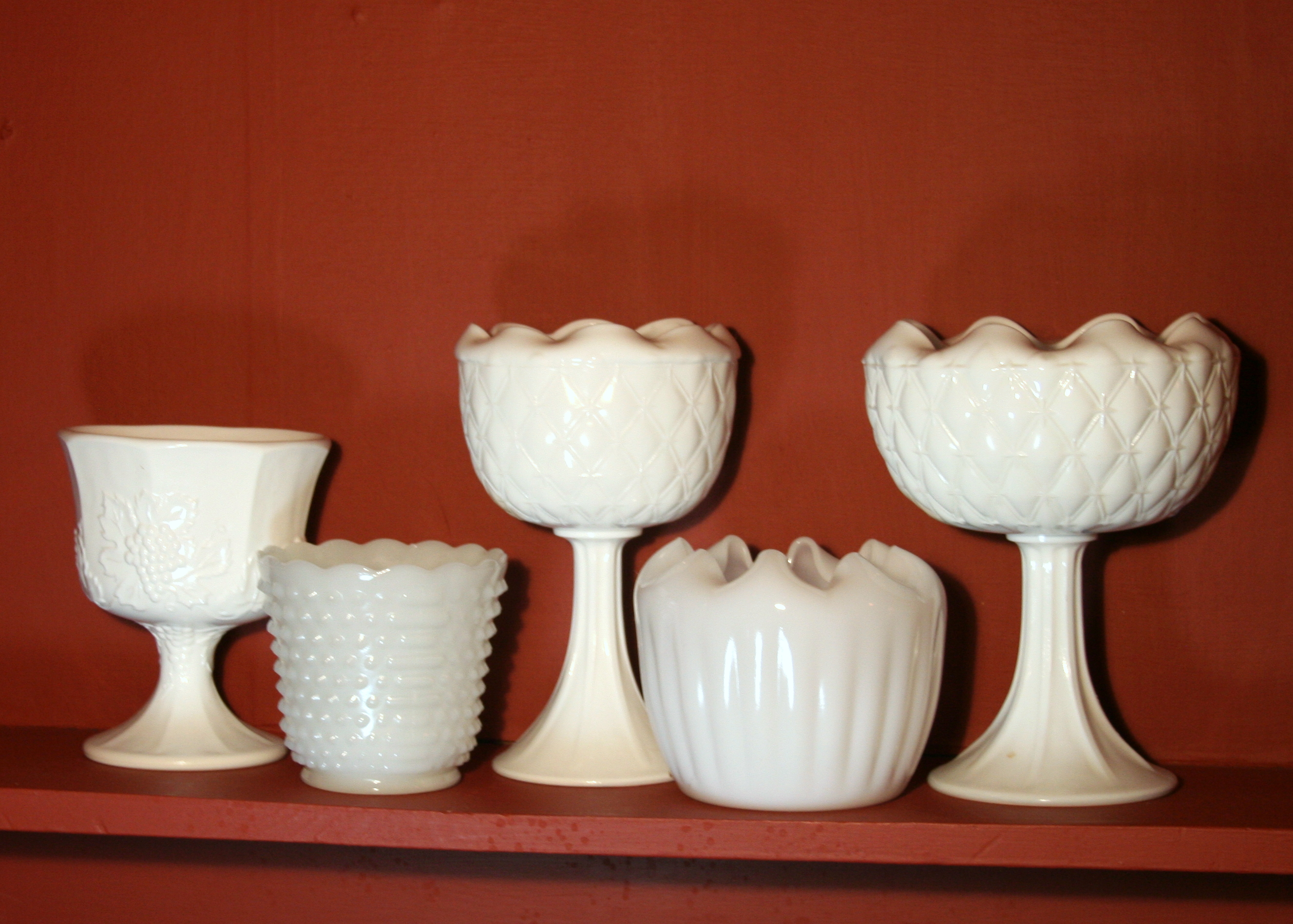 Assortment of Milk Glass Bowls