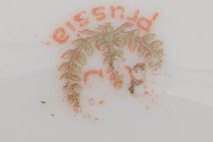 Rare Antique R.S. PRUSSIA. Portrait Porcelain Plate