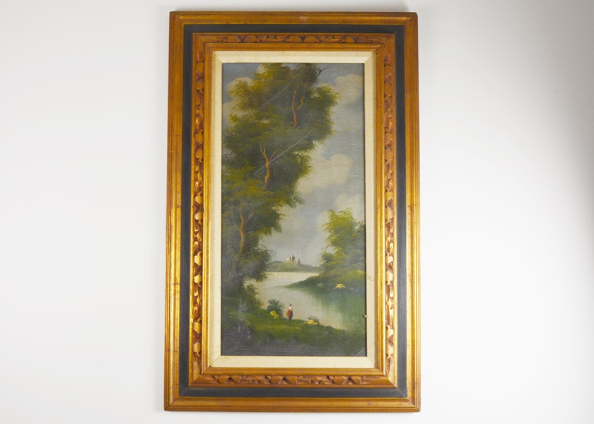 Ghinelli Landscape Oil Painting of Scenic Loche