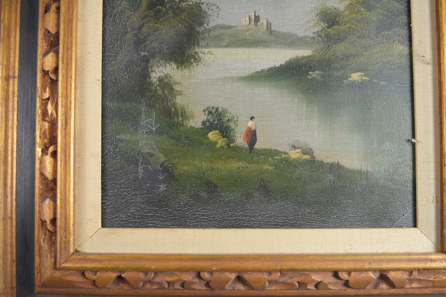 Ghinelli Landscape Oil Painting of Scenic Loche