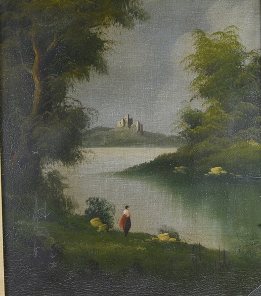 Ghinelli Landscape Oil Painting of Scenic Loche