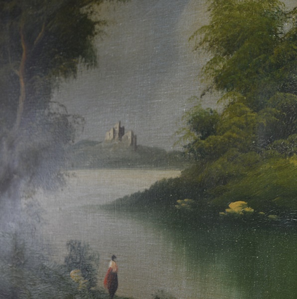 Ghinelli Landscape Oil Painting of Scenic Loche