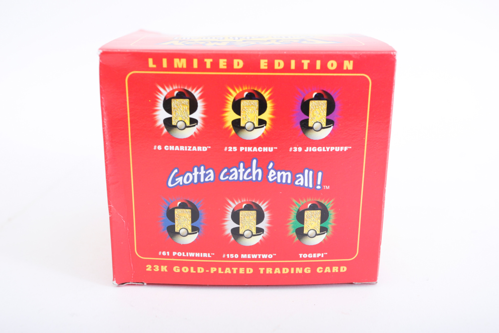 Pokemon 23k Gold-Plated Trading Cards in Original Boxes