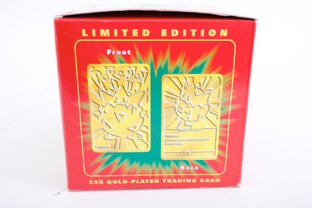 Pokemon 23k Gold-Plated Trading Cards in Original Boxes