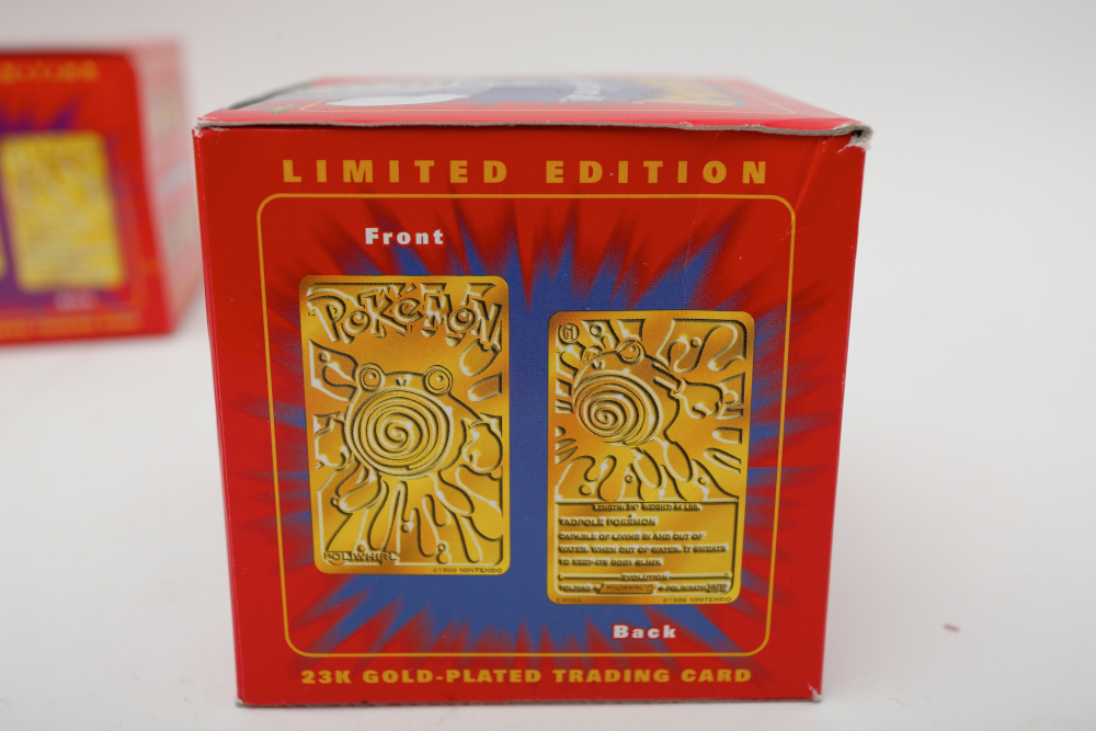 Pokemon 23k Gold-Plated Trading Cards in Original Boxes