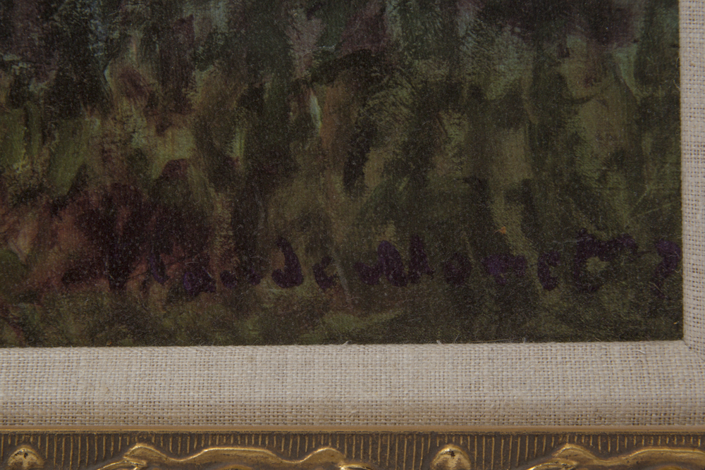 Framed Monet "La Promenade" Oil Painting Reproduction