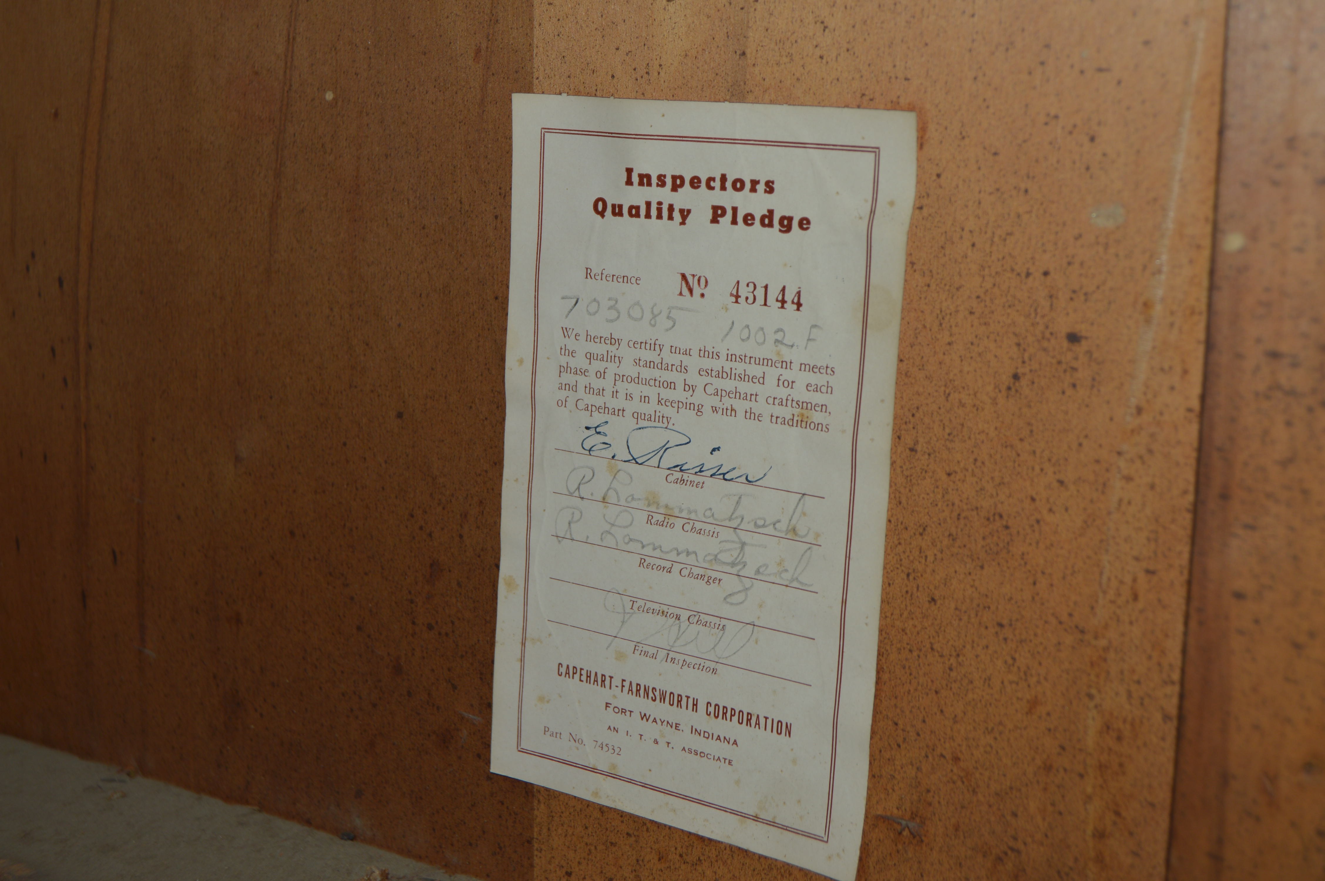 Capehart Stereo Console Cabinet