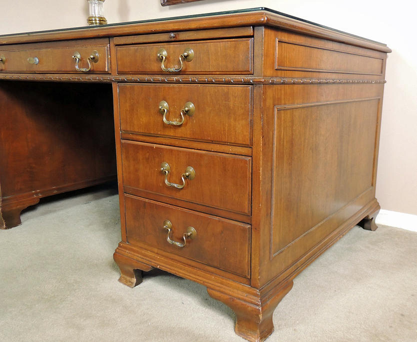 Stow & Davis Executive Walnut Desk