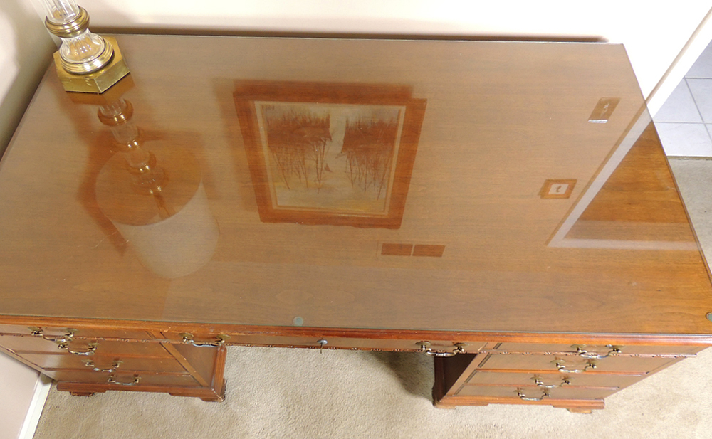 Stow & Davis Executive Walnut Desk