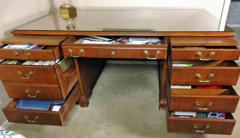 Stow & Davis Executive Walnut Desk