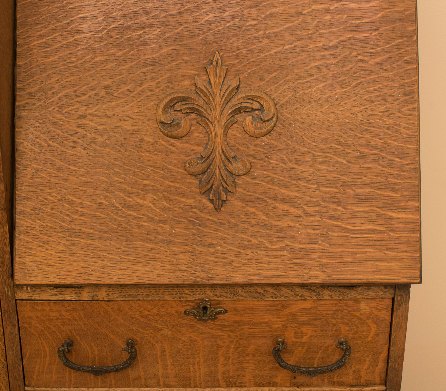 Antique Oak Secretary Desk and Bookcase