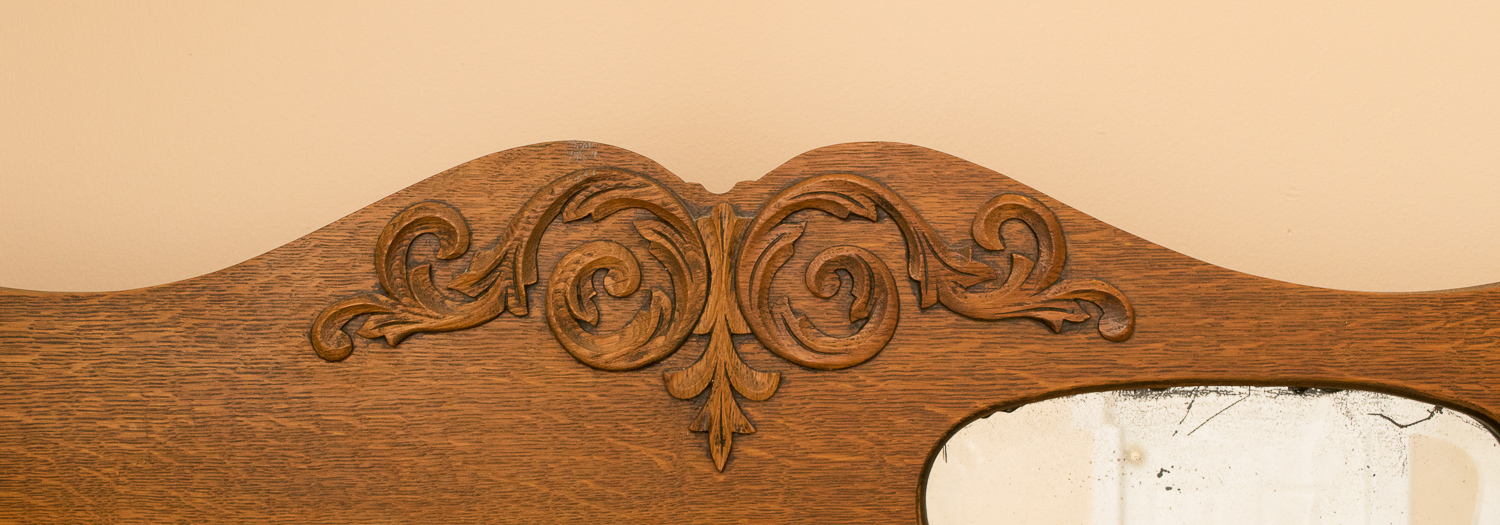 Antique Oak Secretary Desk and Bookcase