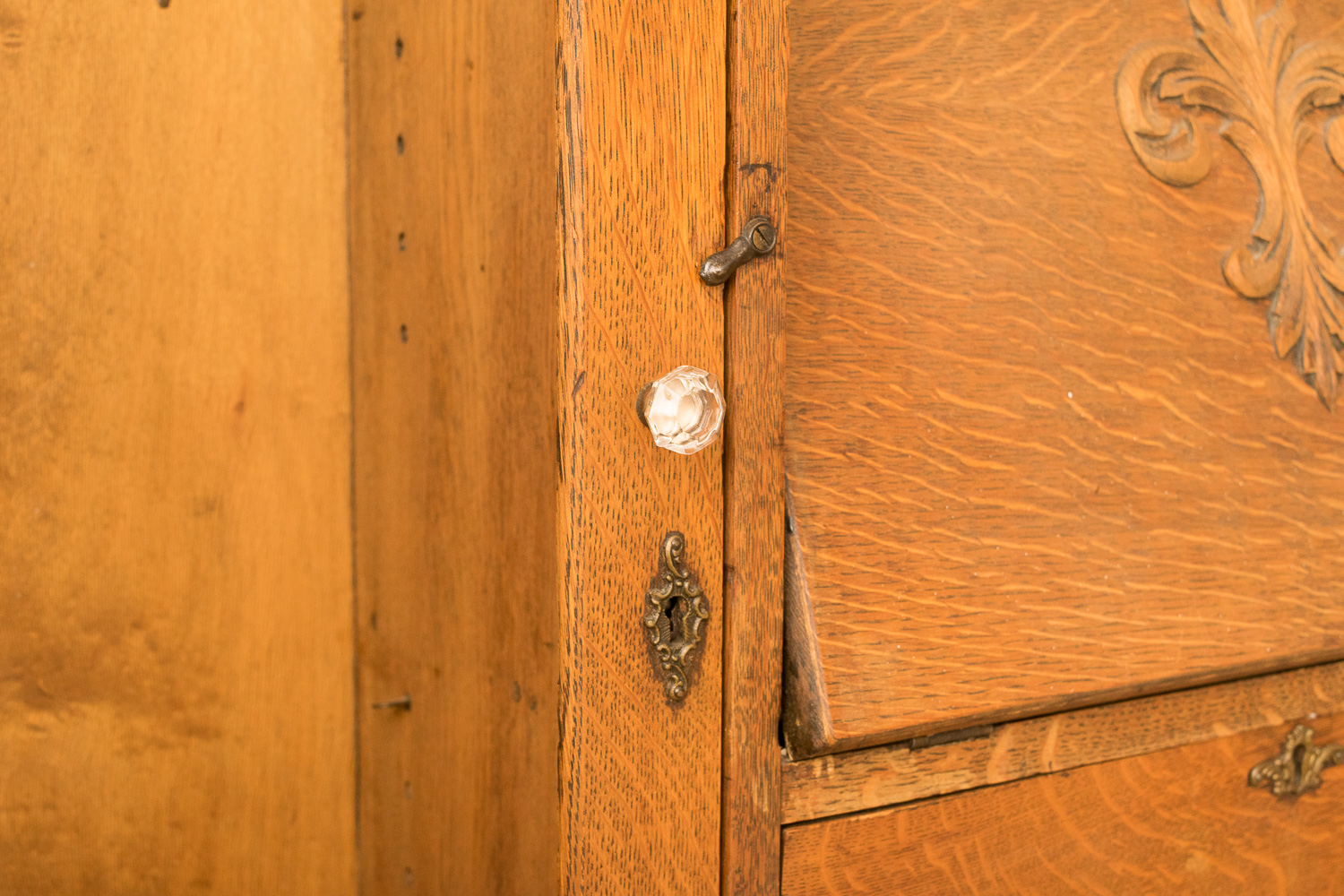 Antique Oak Secretary Desk and Bookcase