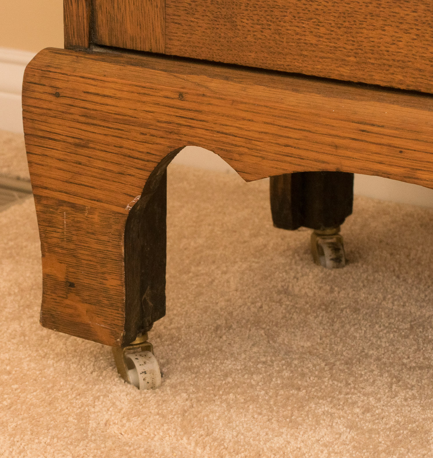 Antique Oak Secretary Desk and Bookcase