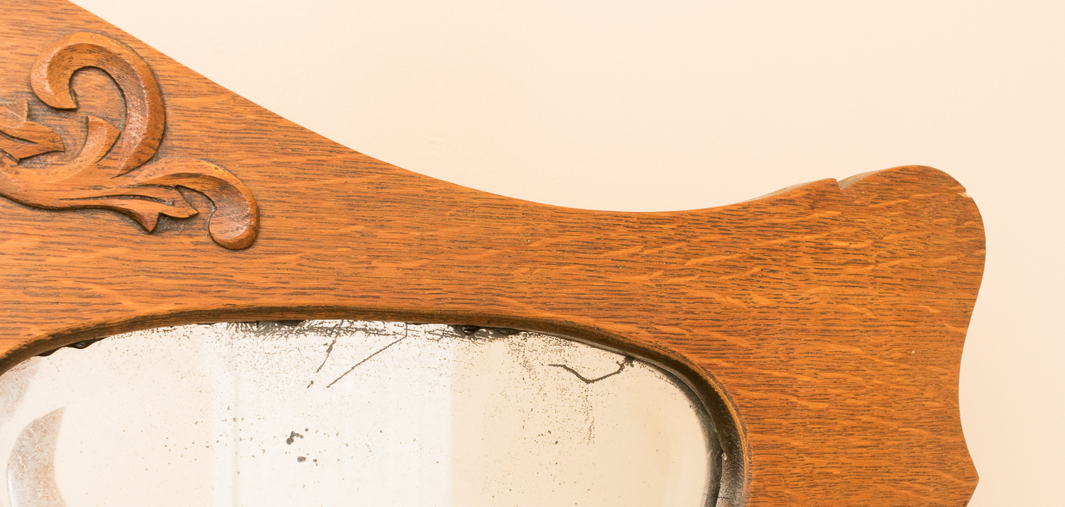 Antique Oak Secretary Desk and Bookcase