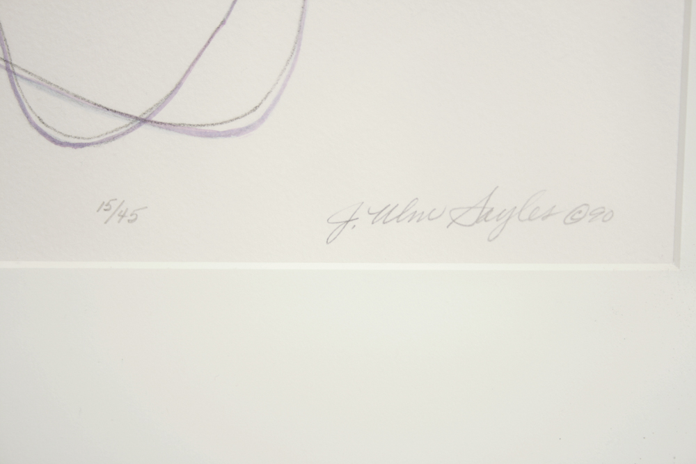 Janice Ulm Sayles Signed Watercolor Lithograph