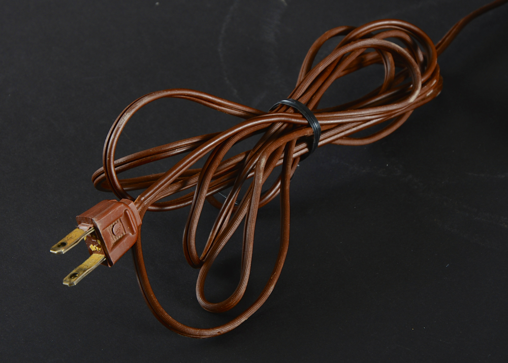 Teak Frosted Glass Table Lamp