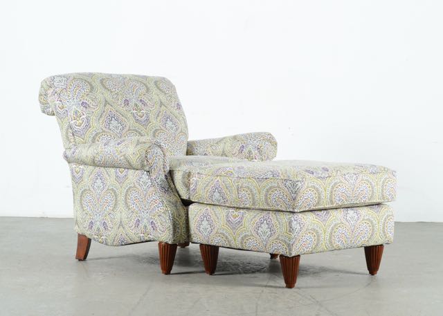 Havertys Upholstered Chair and Ottoman