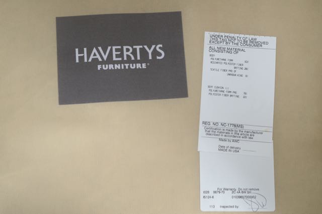 Havertys Upholstered Chair and Ottoman