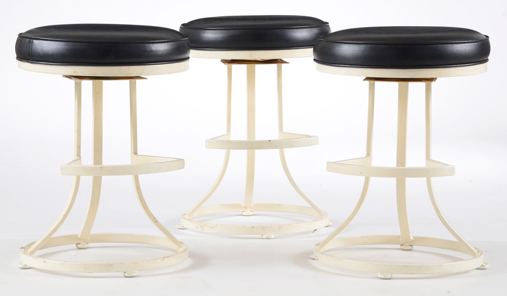 Three Shaver-Howard Swivel Bar Stools