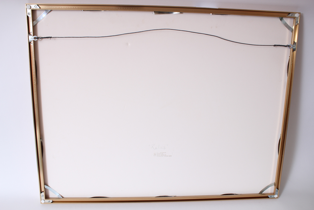 B.J. Anderson Original Stone Lithograph And Watercolor Of New England