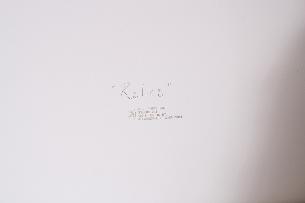 B.J. Anderson Original Stone Lithograph And Watercolor Of New England