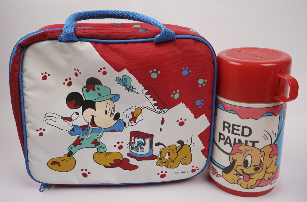 Vintage Disney Pull Toy and Lunchbox