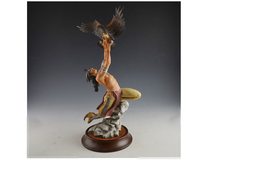 Franklin Mint "Eagle Man" by R.F. Murphy Porcelain Sculpture