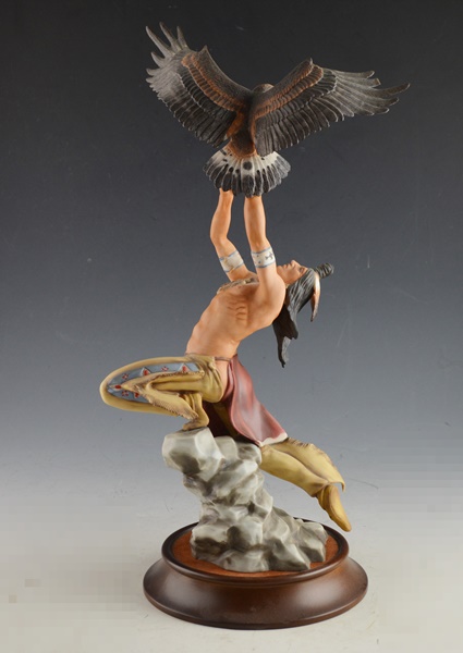 Franklin Mint "Eagle Man" by R.F. Murphy Porcelain Sculpture
