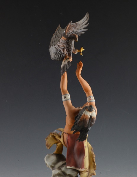 Franklin Mint "Eagle Man" by R.F. Murphy Porcelain Sculpture