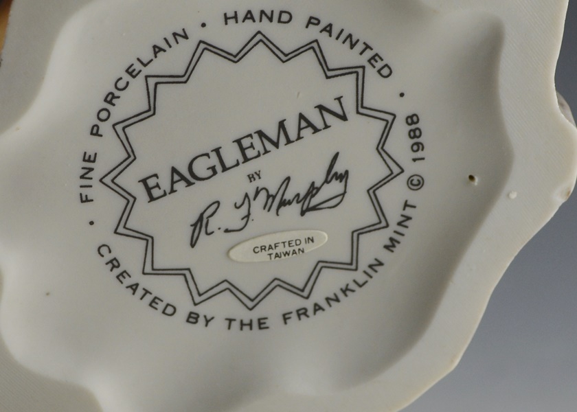 Franklin Mint "Eagle Man" by R.F. Murphy Porcelain Sculpture