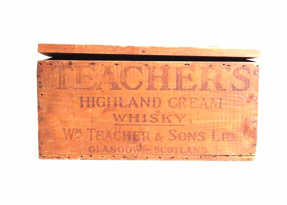 Teacher's Highland Cream Whiskey Wooden Box
