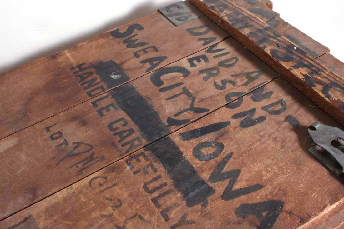 Antique Wooden Shipping Box