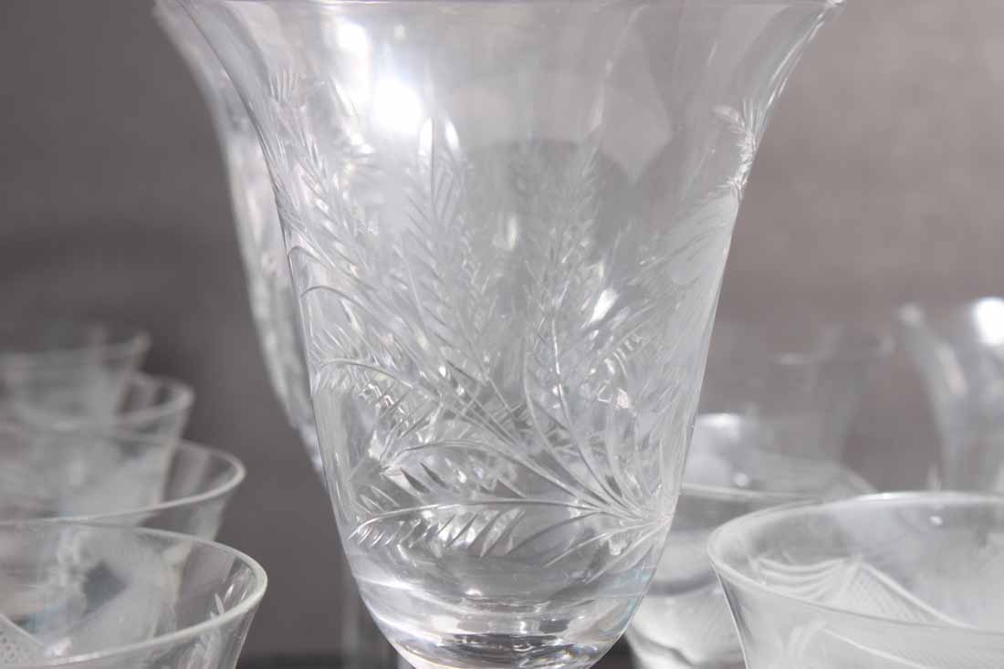 Collection of Etched Barware