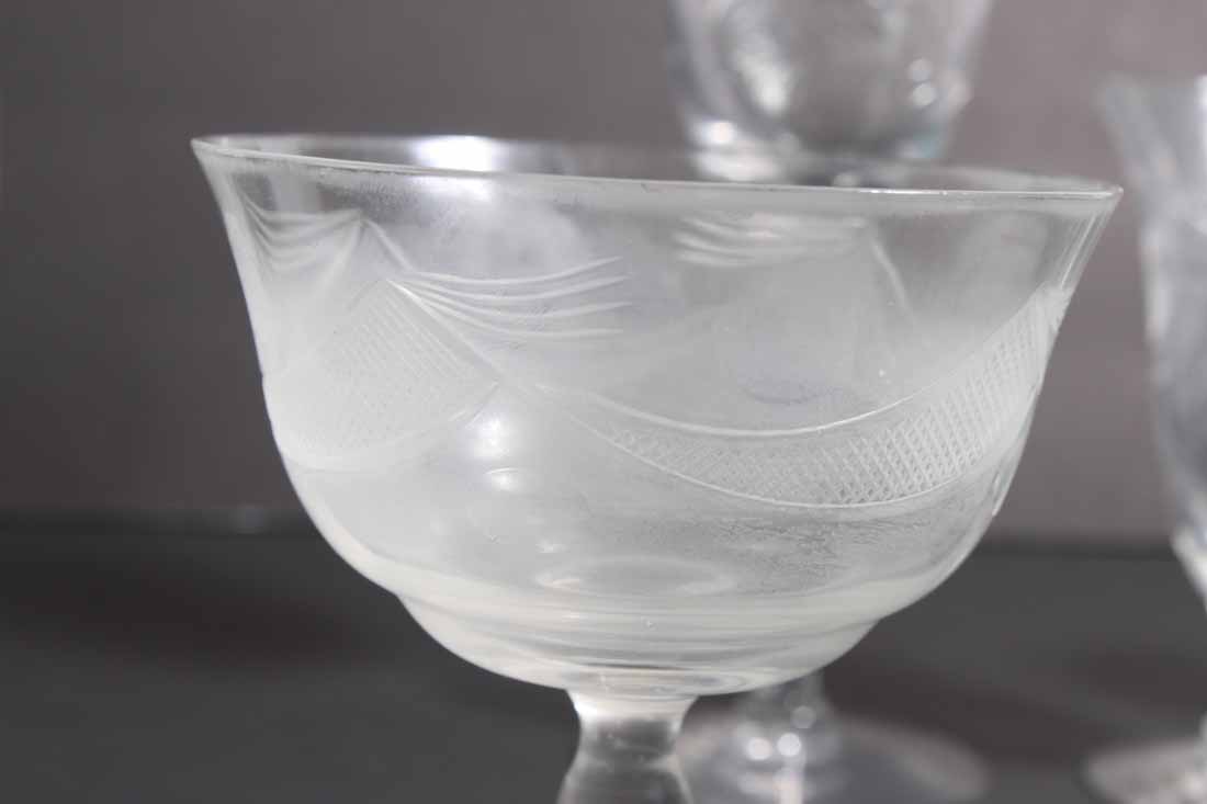 Collection of Etched Barware